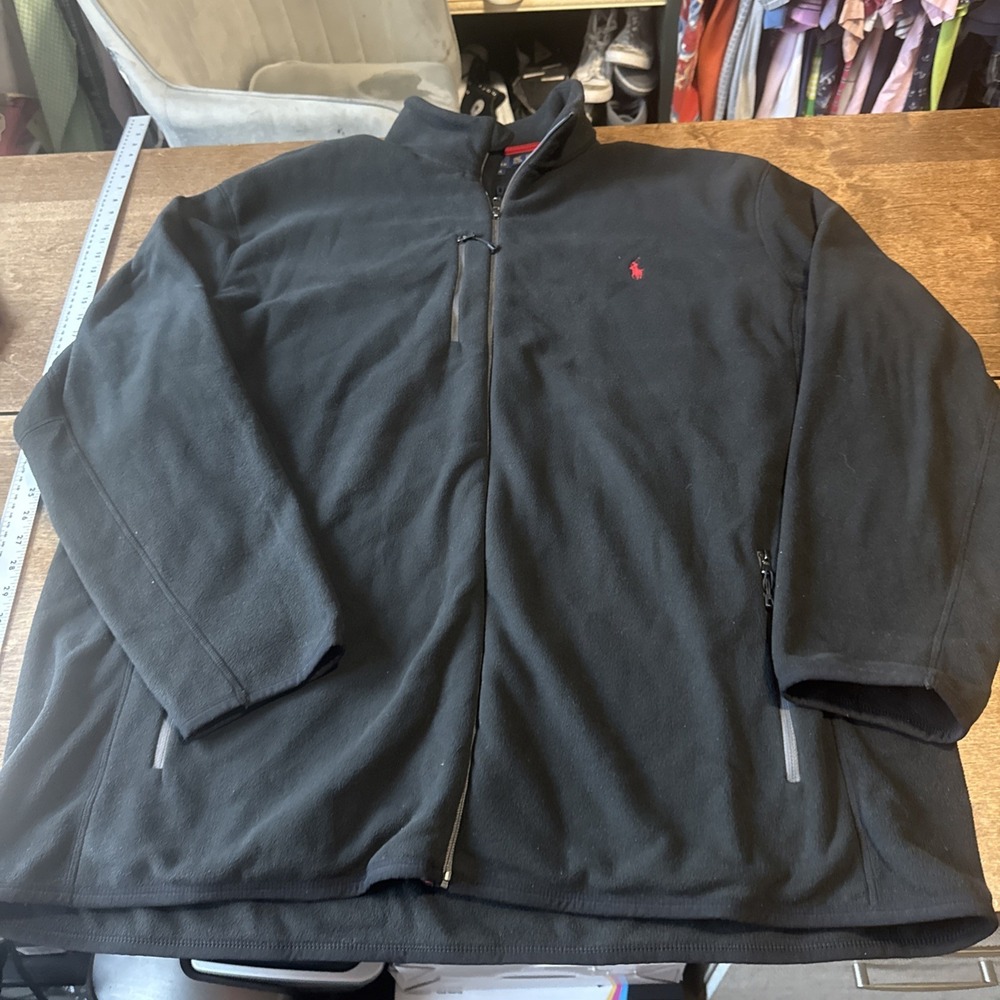 Polo Ralph Lauren Performance Full Zip Fleece Jacket Mens Size 2XLT Tall Long